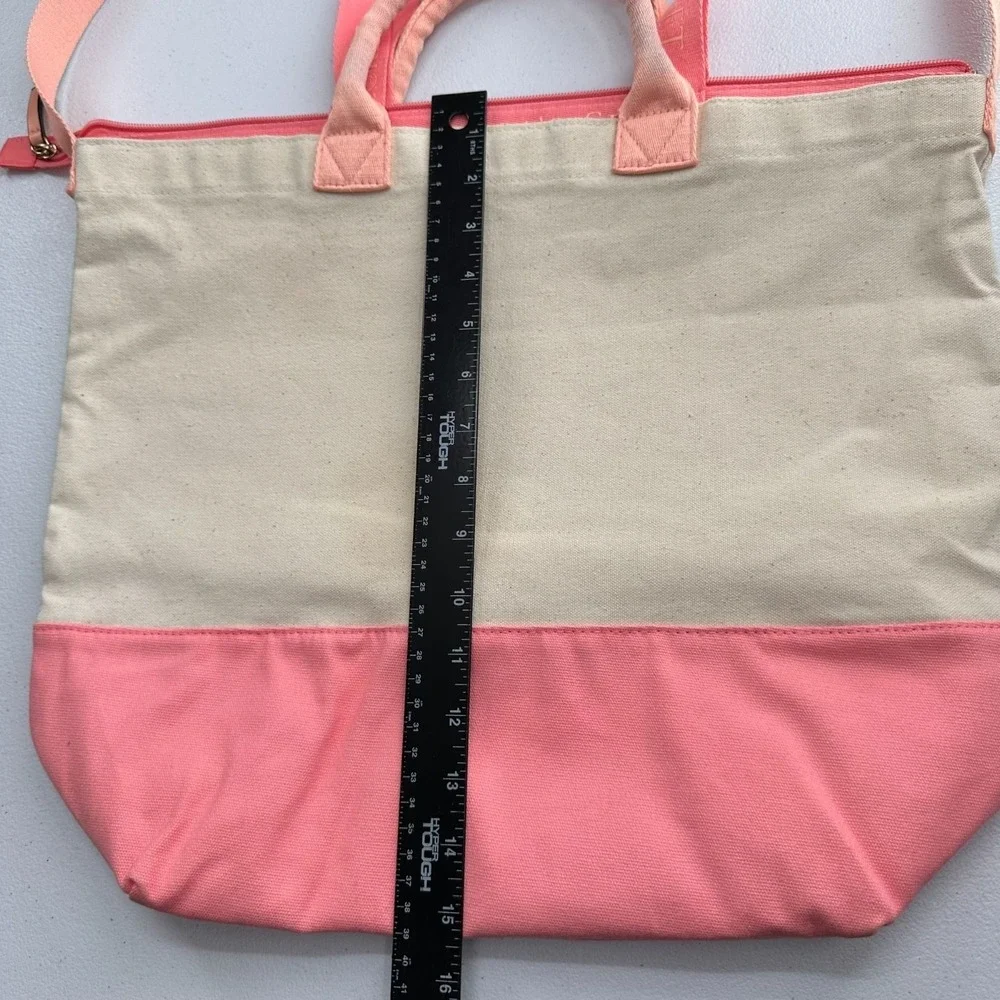 Victorias Secret Pink Shopper Canvas Double Tote Bag Insulated Lining Gift See‎